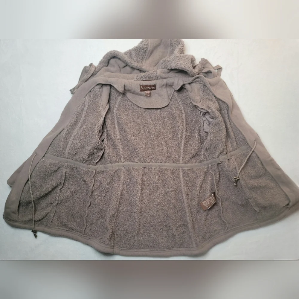 Koolaburra by UGG Cozy Sherpa Jacket Sz XL Truffle Mauve Hooded Zip Up Fleece - Picture 13 of 16